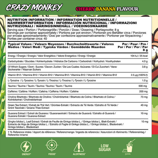 Crazy Monkey Nutritional Information 1