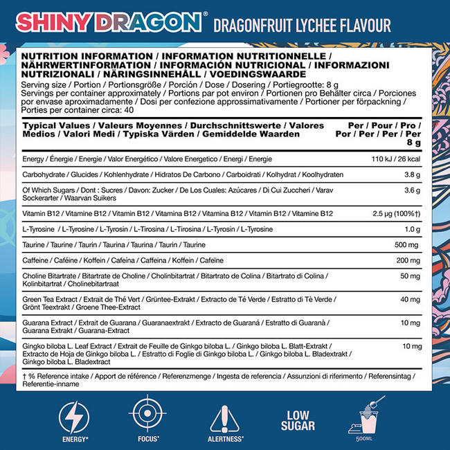 Shiny Dragon Nutritional Information 1