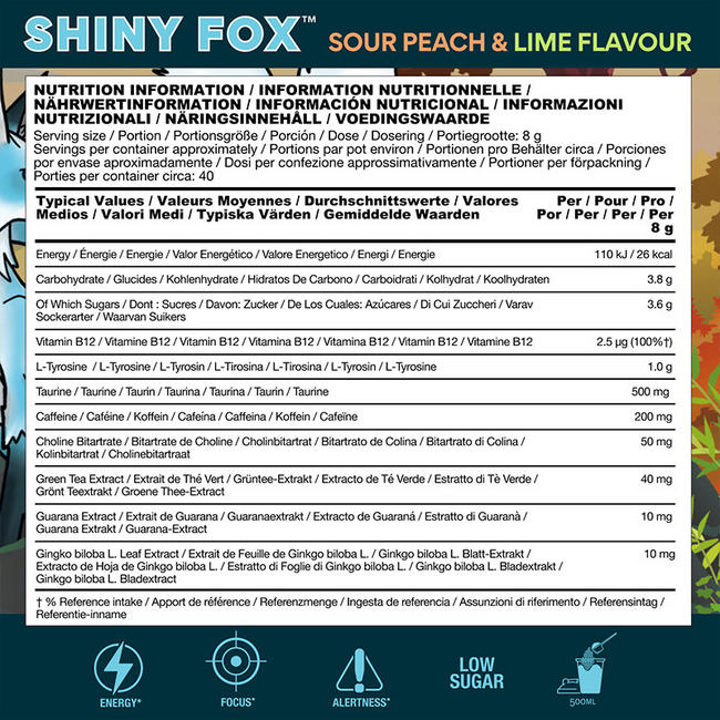 Shiny Fox Nutritional Information 1